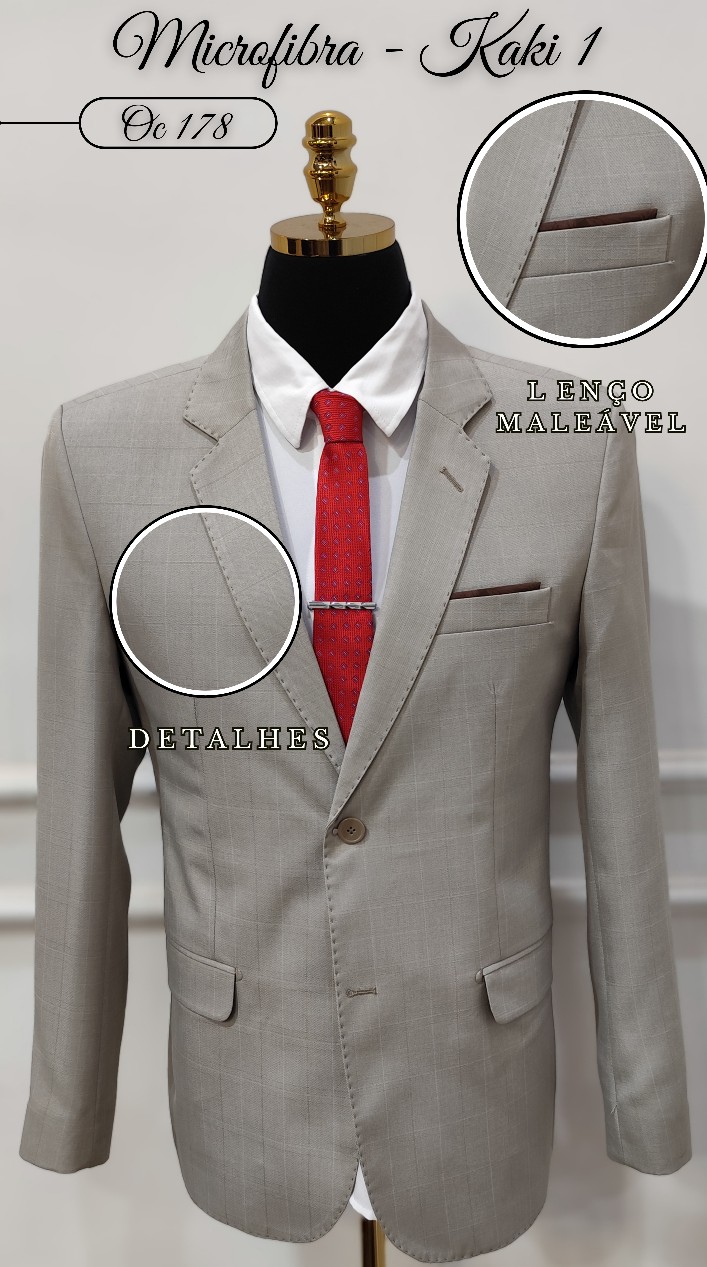 Terno Bege Microfibra