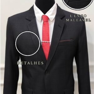 Terno Preto Microfibra