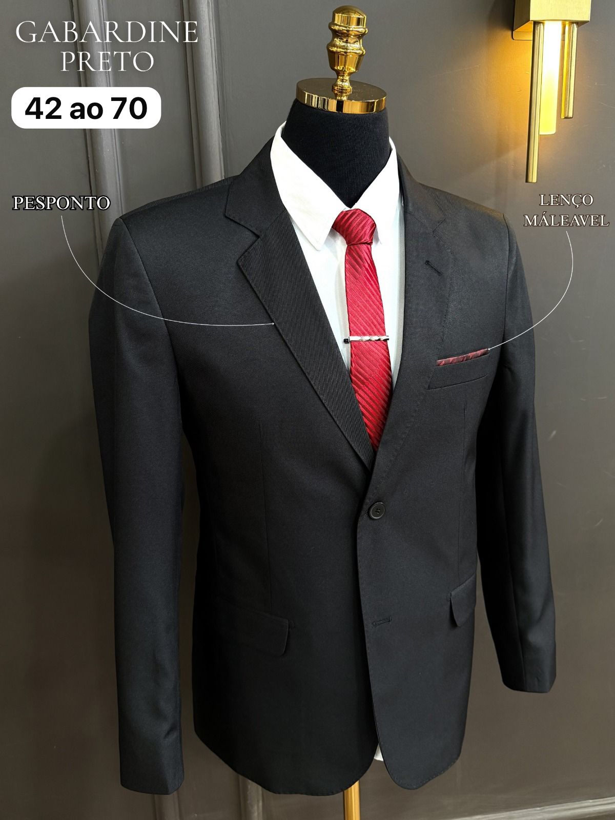 Terno Gabardine Preto