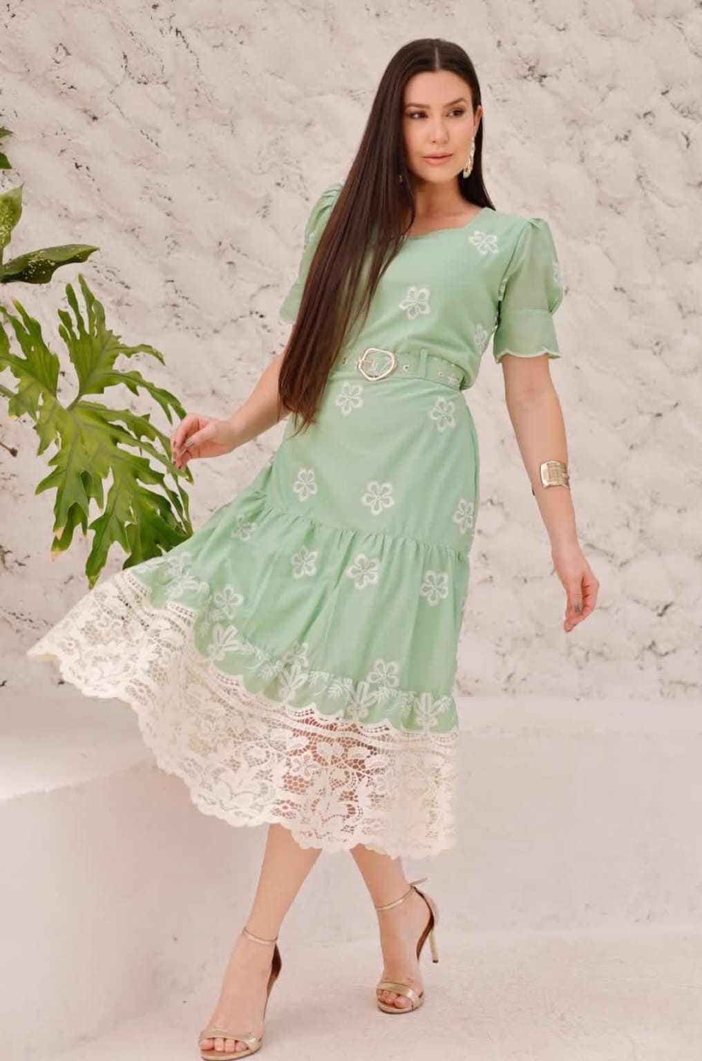 Vestido Promessa Bordado