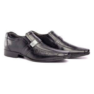 Sapato Social Rafarillo em Couro – Preto Elegância Clássica e Conforto - vista 1