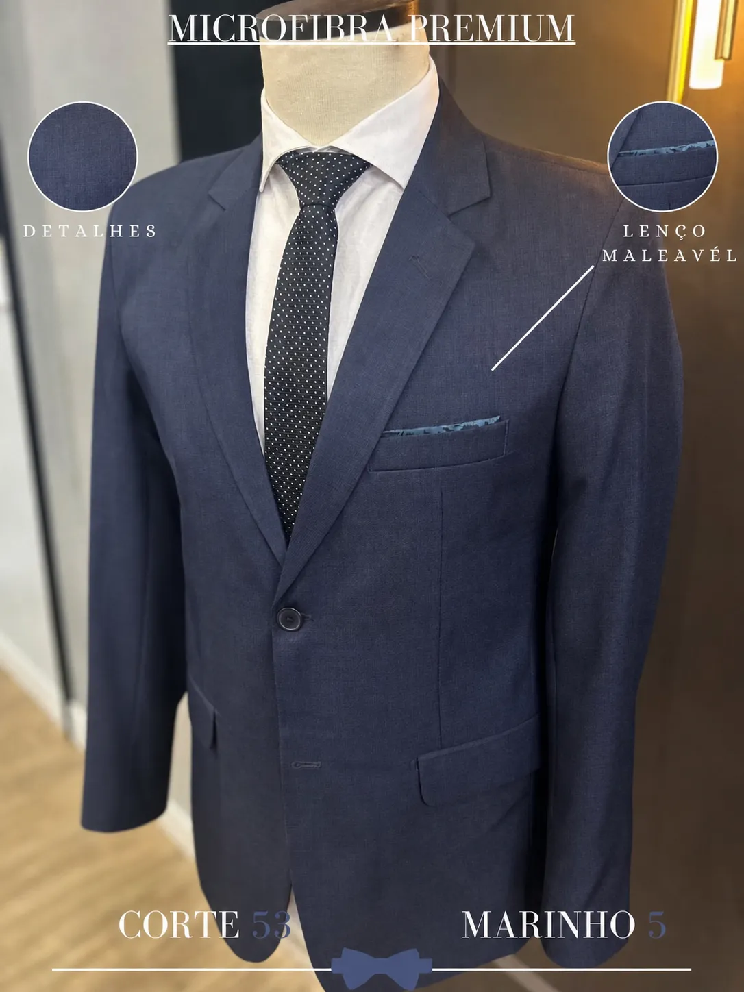 terno Slim Marinho - 354