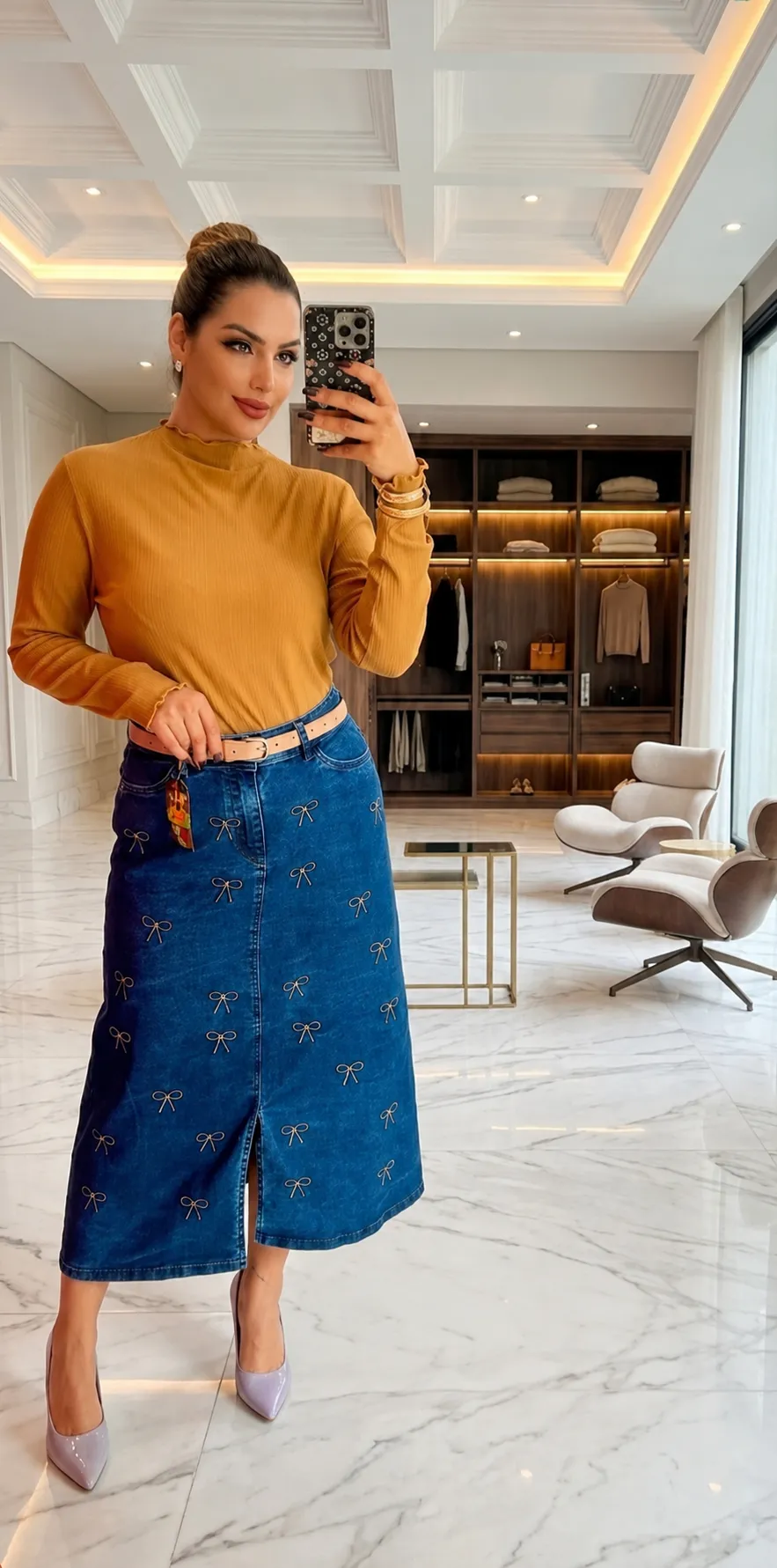 Saia Jeans TK Azul