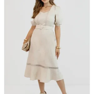 Vestido Linho Evasê