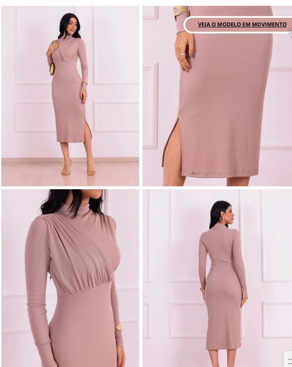 Vestido Canelado Puro Sharmy - 38 - 269,70